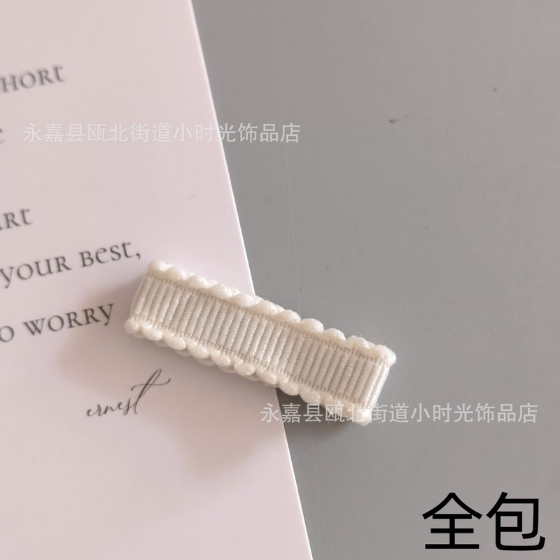 diy发饰材料发夹配件波浪边螺纹织带3.5-6CM全包夹子儿童边夹辅料|undefined