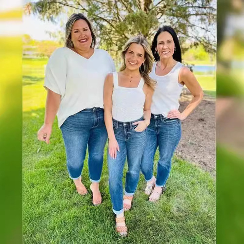 2025 European & American Women's Cross-Border New Arrival Amazon-Friendly Slim Fit Plus-Size Stretchy Denim Pants—Independent Store Skinny Jeans