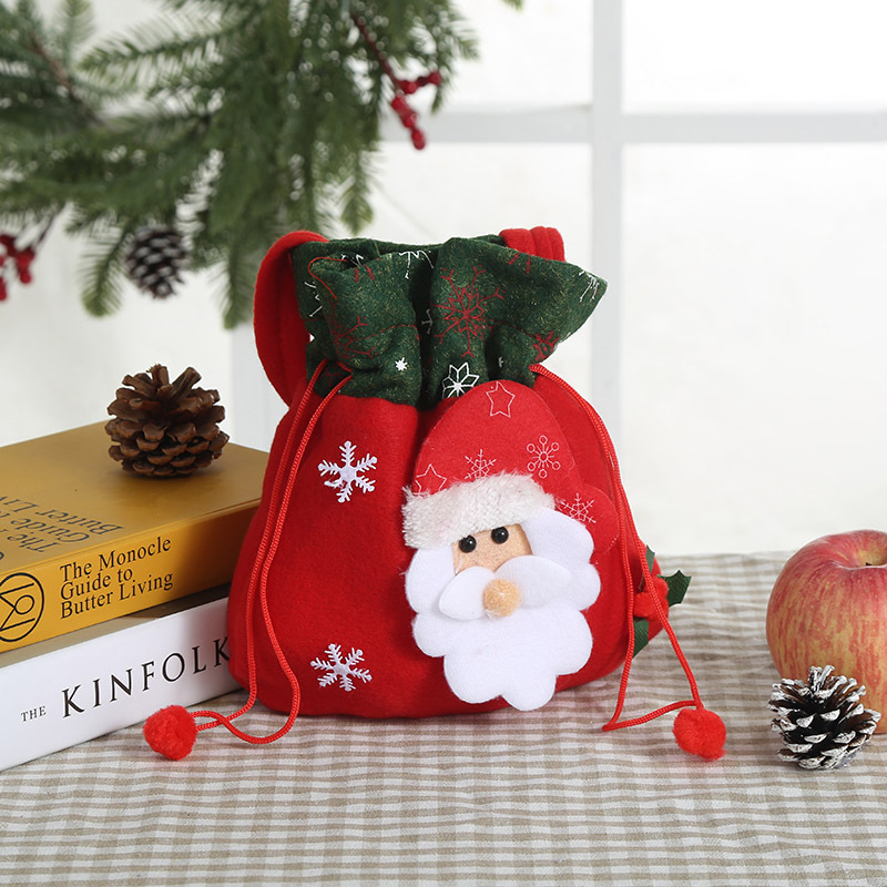 クリスマスアップルバッグジッパークリスマスバッグクリスマスイブアップルバッグ老人人形ギフトバッグ|undefined