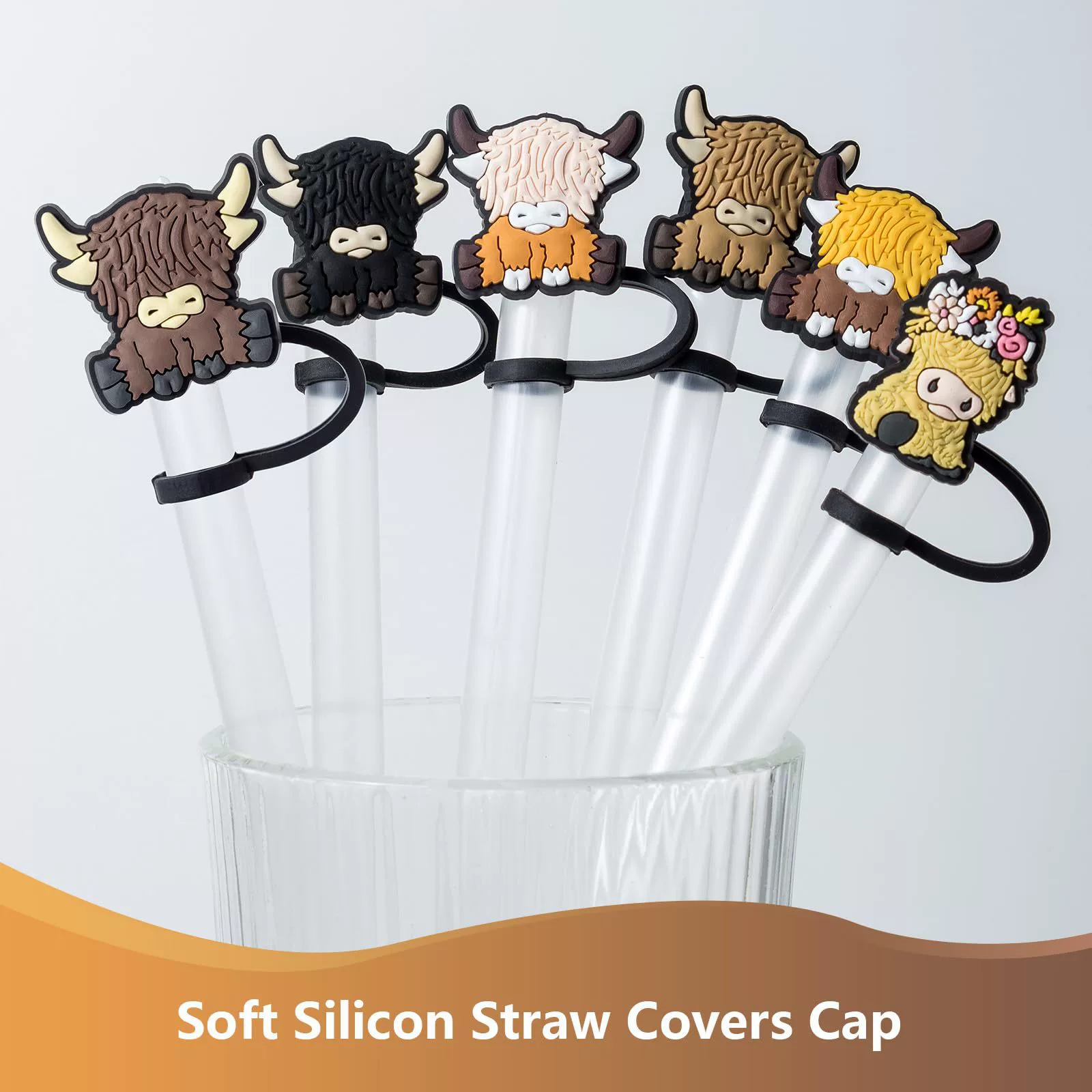 Dustproof cartoon straw, Amazon