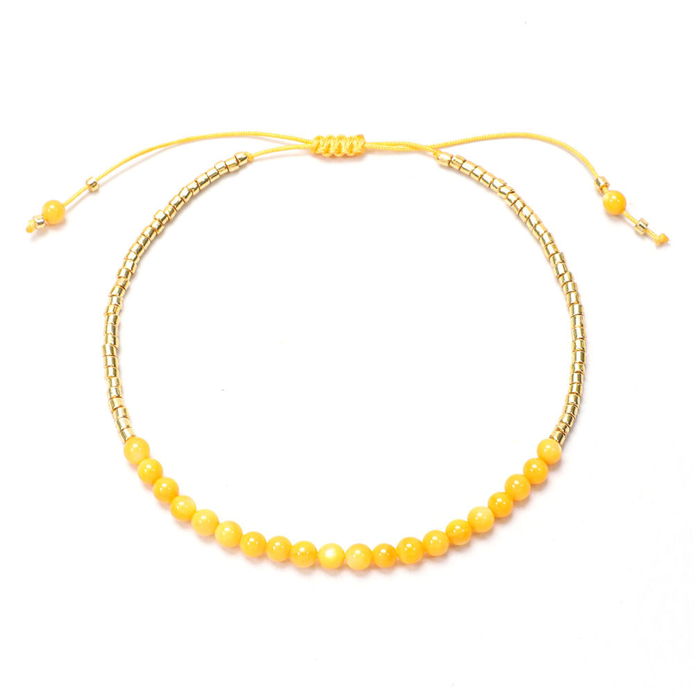 Simple Style Round Artificial Crystal Beaded Women's Bracelets display picture 5
