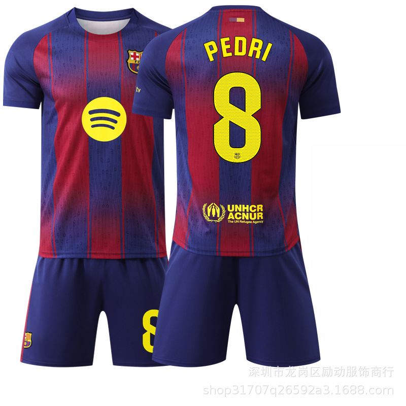 2526 新しい No. 10 アマール ジャージ バルセロナ ホーム イエロー ラ・リーガ バージョン サッカー ユニフォーム ラッシュフォード セット|undefined