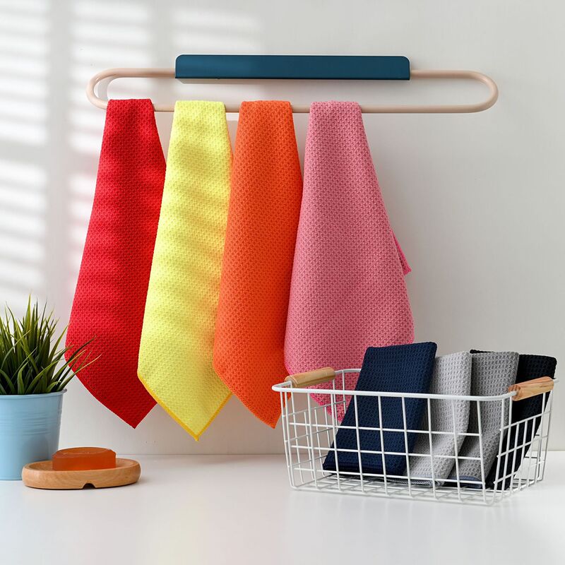 Household Children's Hand Towel, Absorbent and Quick-Drying, Pineapple Grid Square Towel, Kitchen Hand Towel, Can Add Logo, Gaoyang Pure Cotton