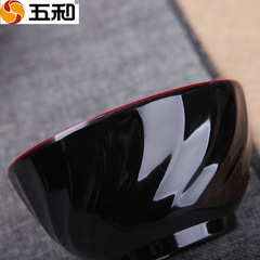 Five-color melamine dinnerware: Two-tone bowls—rice bowls, noodle bowls, soup bowls, salad bowls, and creative small bowls—for wholesale dining use