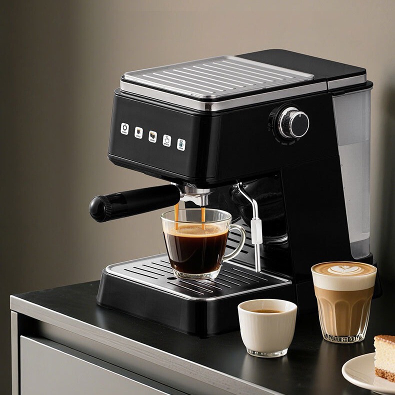 Cross-Border Espresso Machine Semi-Automatic High-Pressure Extraction Household Semi-Automatic Steam Pump Pressure Concentrated Milk Foaming All-In-One