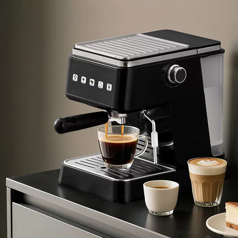 跨境意式咖啡机半自动高压萃取家用半自动蒸汽泵压浓缩打奶泡一体