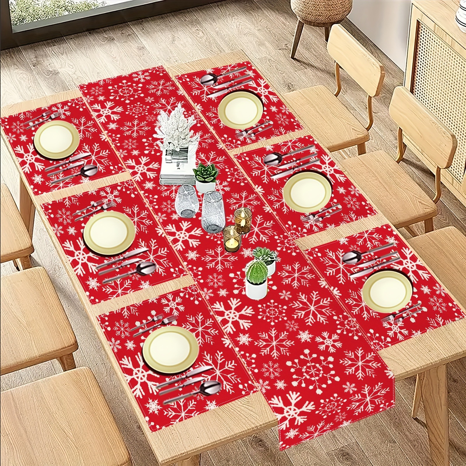 Nuevo conjunto de toallas de mesa transfronterizas de Navidad decoración de mesa Bandera de mesa Bandera de mesa Amazon 2026