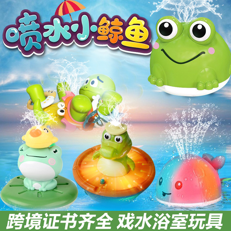 bath toys baby and infant whale bath playing water frog water spray shower swimming children playing water crocodile bathroom