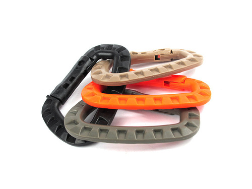ITW lightweight medium-sized tactical outdoor carabiner mountaineering bag external plastic steel quick hook keychain D-shaped buckle
