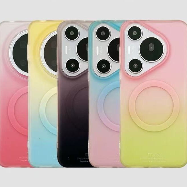 Atrae magnética de color degradado simple y de alto nivel para Huawei Pura70/60Pro funda para teléfono móvil Mate70 pareja 60