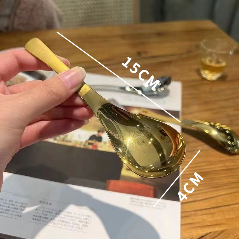 [Spot al por mayor] cucharas de acero inoxidable de alto valor para el hogar encantador palacio de oro. El cucharón