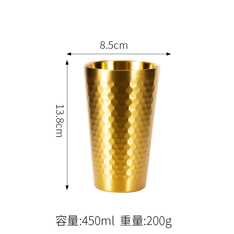 450ML 더블 해머 물 컵 (금)