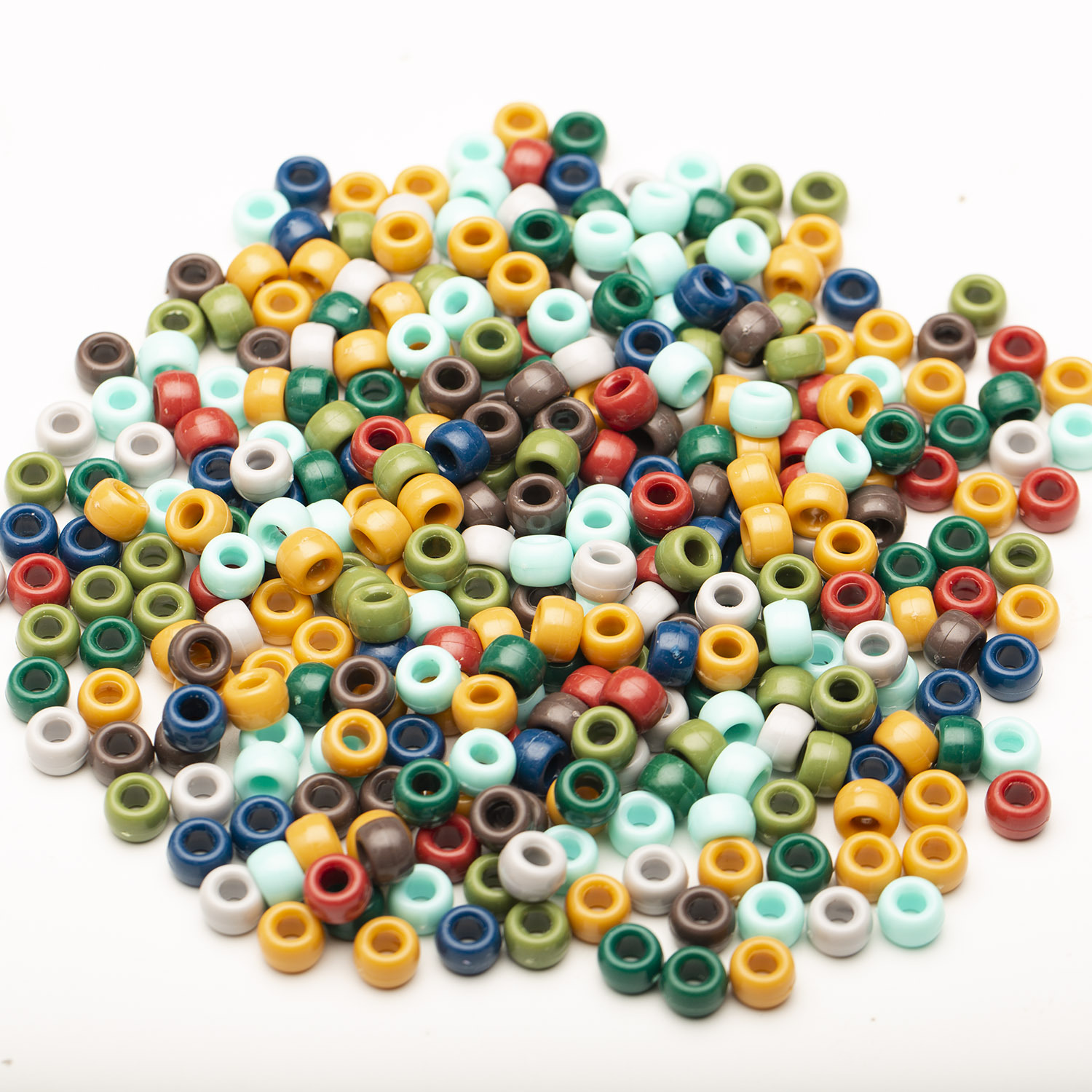 Material de bricolaje transfronterizo cuentas de barril cuentas sueltas cuentas de pony cuentas hechas a mano de agujeros grandes 6*9MM accesorios de joyería de color al por mayor