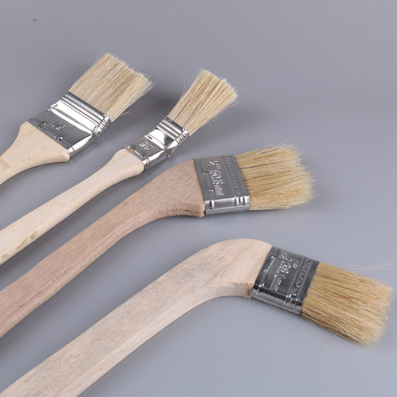 Elbow new paint brush curved handle paint pure pig hair imitation bristle Marine brush long handle long hair brush ash brush