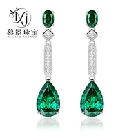 /Jewelry, зелёные брендовые серьги, коллекция 2023 года, образец серебро 925, 5 карат