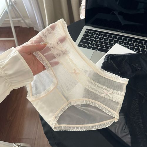 8627 French Baroque Queen's Girl Style Lace Mesh Panties Summer Thin Breathable Briefs