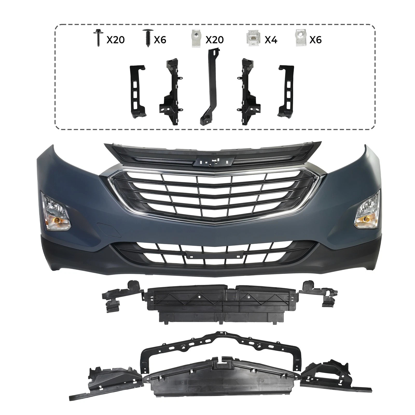 Applicable to 2018-2021 Chevrolet Equinox Car Front Bumper Grille Kit 84205594