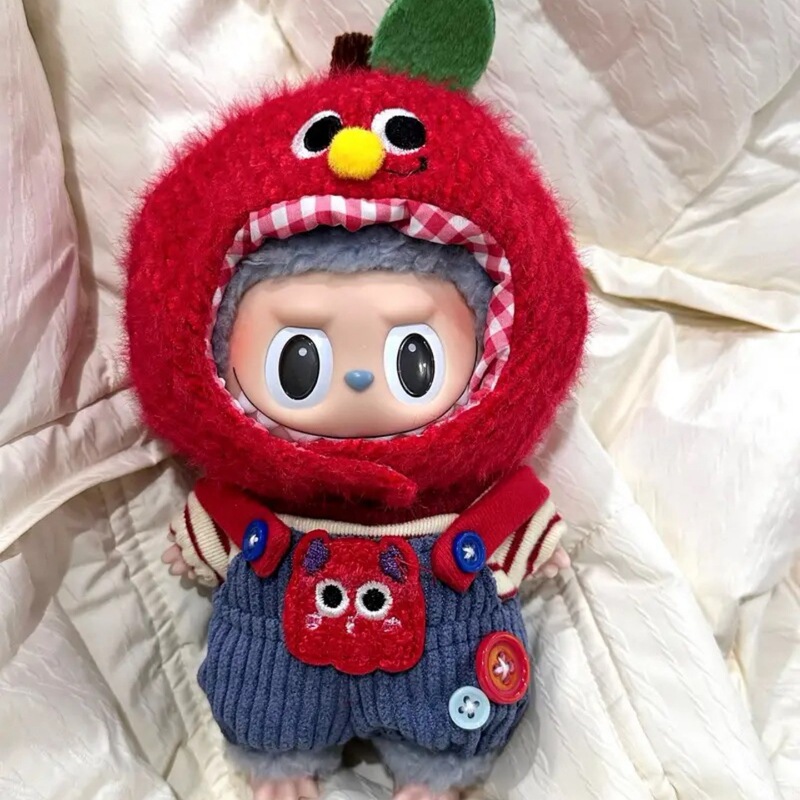 Labubu First and Third Generation Pendant New Cute Monster Overalls Dopamine Clothing Apparel