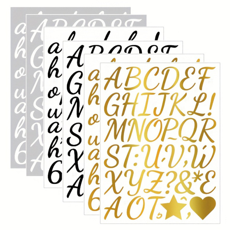 2 Sheets/Set of Alphabet and Number Stickers Suitable for Scrapbooks, Water Bottles, Jars, Spices, Mailboxes, DIY Decals 2 Sheets/Set of Alphabet and Number Stickers Suitable for Scrapbooks, Water Bottles, Jars, Spices, Mailboxes, DIY Decals
