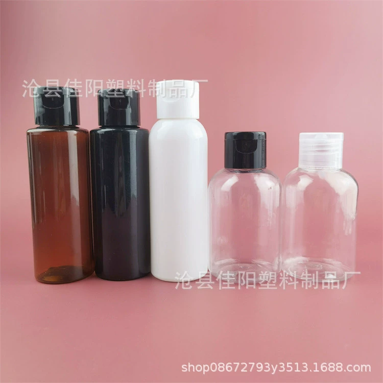 В наличии 24 зуба 100 мл прозрачная пластиковая бутылка для косметики для домашних животных суб-бутылка с плоским плечом 100 мл флип-бутылка