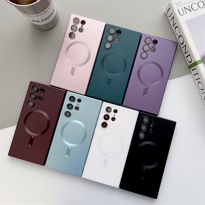Magsafe Is Suitable for Samsung S26Ultra Mobile Phone Case with Magnetic Metal Paint S25Plus with Lens Film S24U Soft Magsafe Is Suitable for Samsung S26Ultra Mobile Phone Case with Magnetic Metal Paint S25Plus with Lens Film S24U Soft