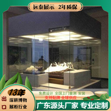 深圳博物馆展示柜设计图片|博物馆展示柜平柜现场图G-D322