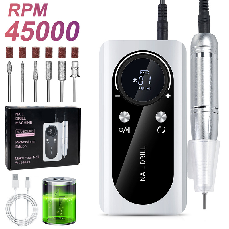 Torno Eléctrico para Uñas Portátil Recargable para Manicura image 36