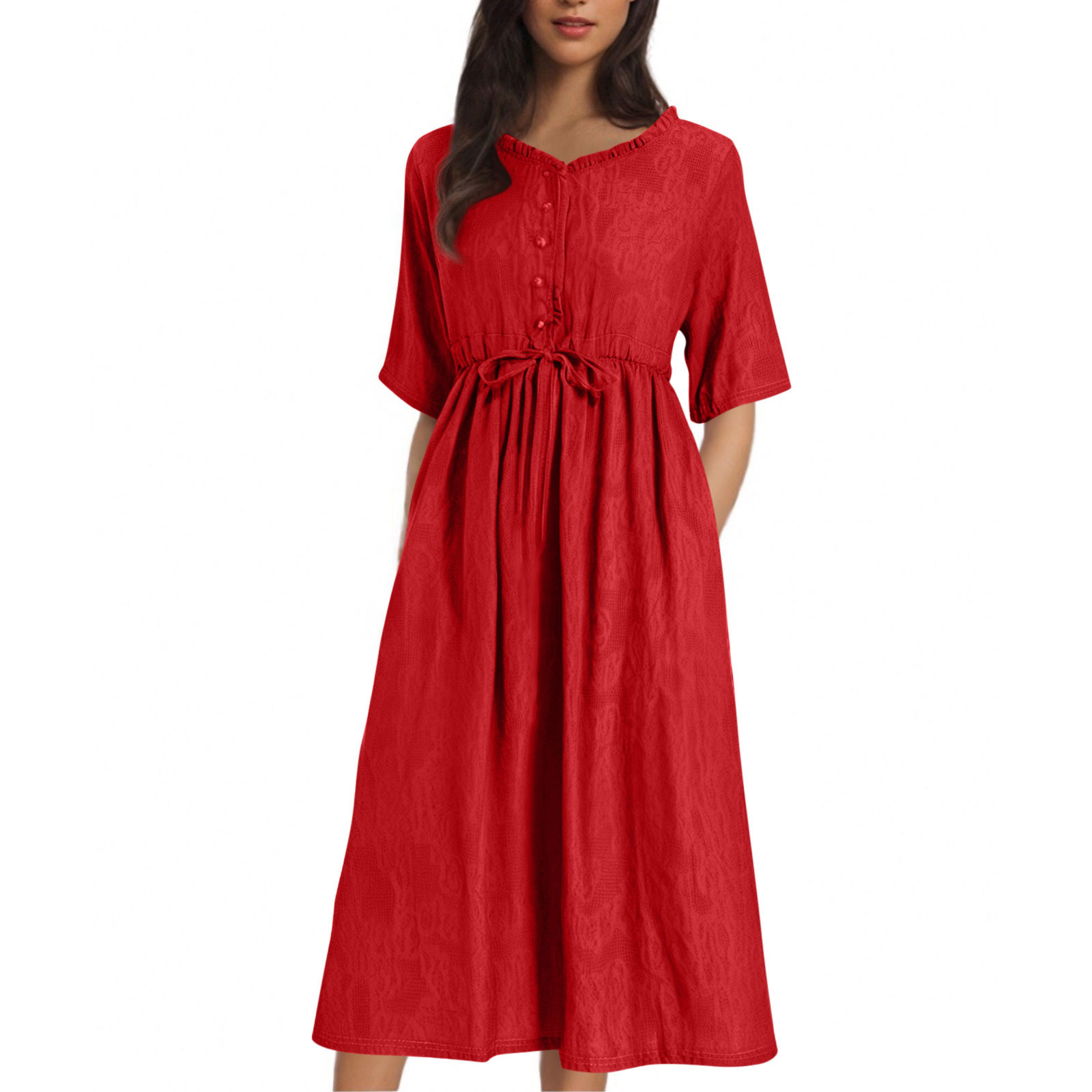 Summer red fitted design skirt