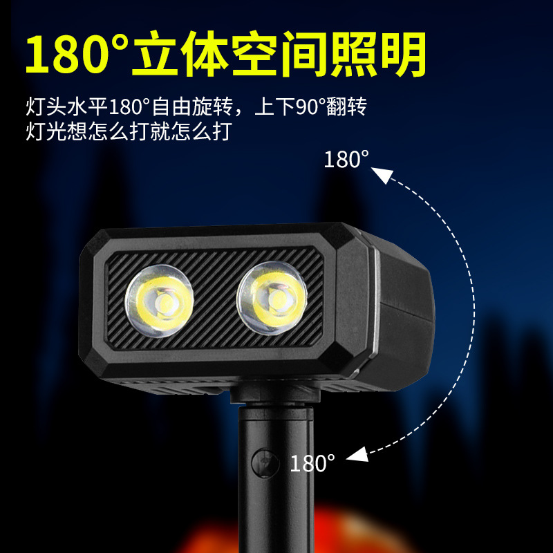 New multifunctional outdoor camping light with hook, extendable handheld lighting, and magnetic work light