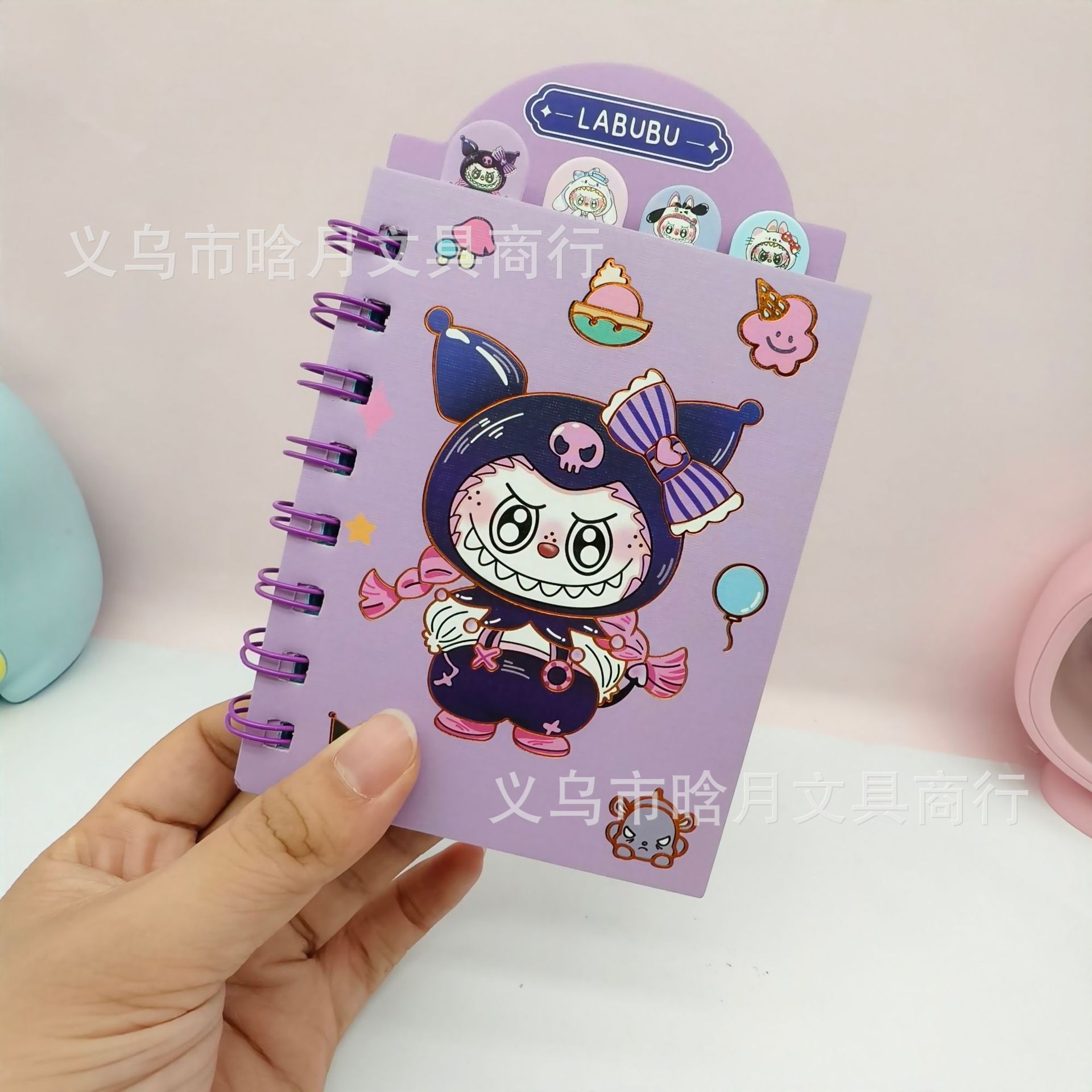 Rabbu A7 libro de bobina de flip-up lindo estudiante portátil cuaderno de mano horizontal cuaderno portátil para estudiantes de primaria