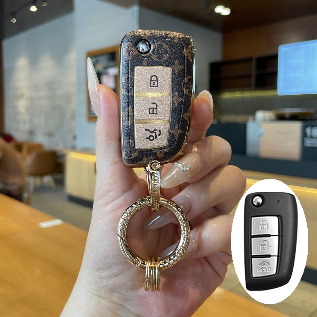 Dongfeng Nissan Sylphy Key Cover Bluebird Sylphy Classic Ji Yi High-End Remote Control Case Trendy Decorative Car Keychain