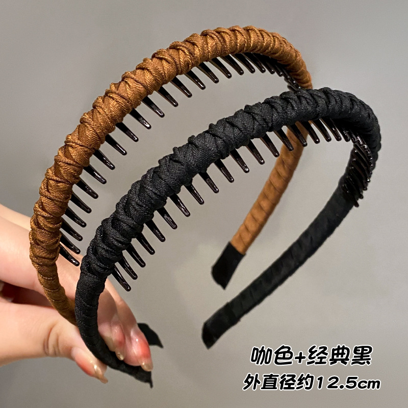 Diadema para el lavado de la cara flequillo horquilla especial pelo presionando con dientes antideslizante pelo roto diadema alta Cráneo superior tocado 2023 Nuevo