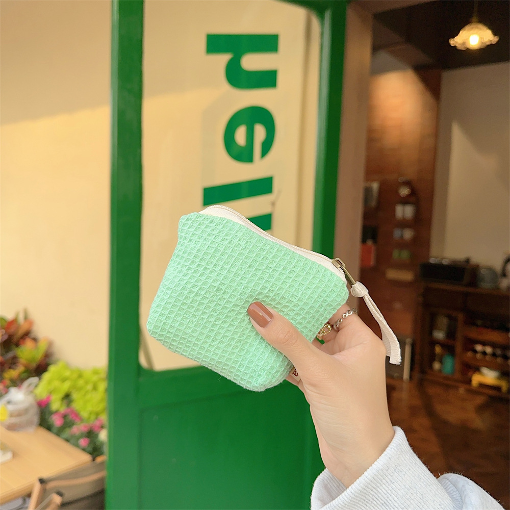 310173 Wafers Checkered Small Item Storage Bag, Portable small Bag, Lipstick Cushion Key, Lipstick Makeup Bag undefined