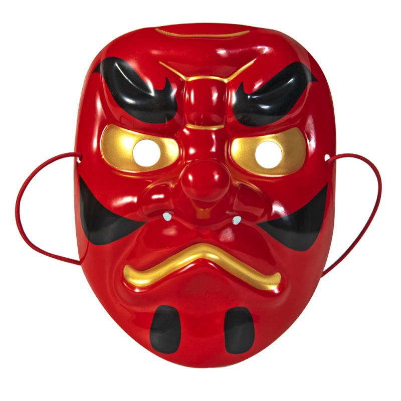 天狗日系能劇マスク牛魔王赤面鬼顔悪魔加硫鞍馬牛角封印赤般若マスク