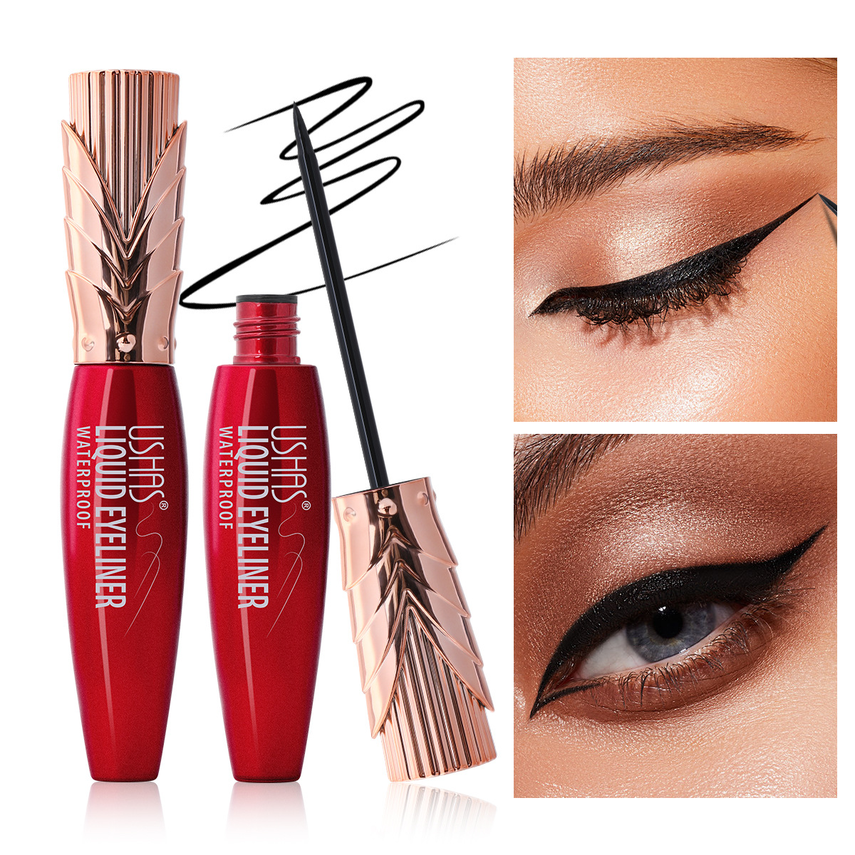 USHAS Europa y los Estados Unidos transfronterizos spot mate duradero no es fácil de marear líquido impermeable blando líquido delineador de ojos EL678