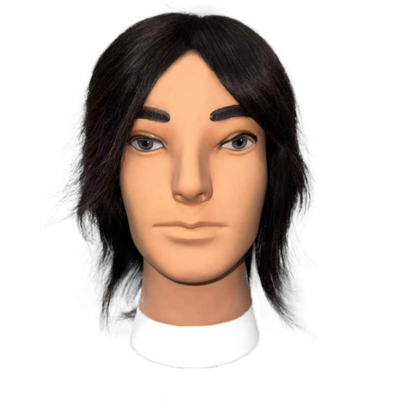 El pelo corto de la cabeza del maniquí de los hombres se puede permed y teñir el pelo real completo modelo de la cabeza del pelo que corta la cabeza especial de la muñeca