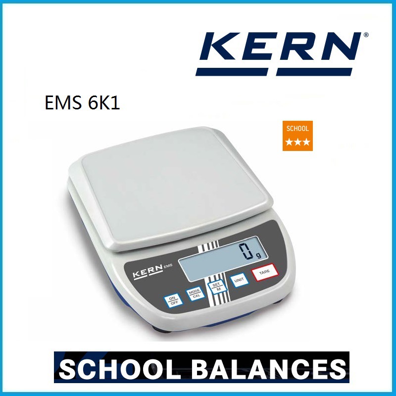6000g 具有大型称重板学校入门级天平  EMS 6K1 Kern品牌