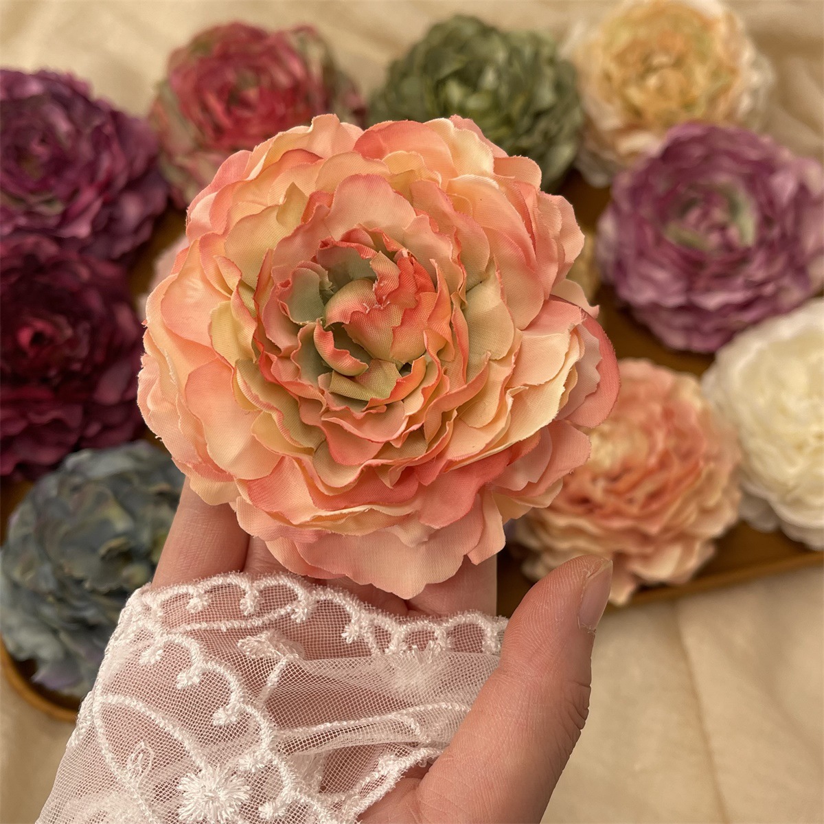 Elegant Sweet Women's Flower Polyester Cloth Hair Clip display picture 13