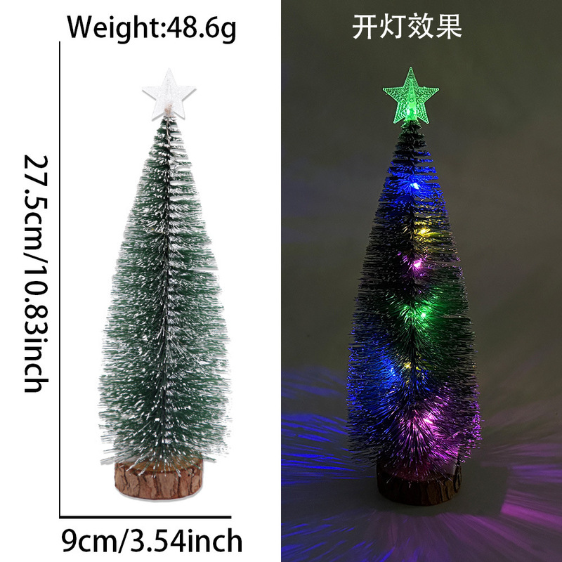 クリスマス装飾杉小クリスマスツリーデスクトップ装飾クリスマス松針樹ledランプ発光ミニクリスマスツリー|undefined