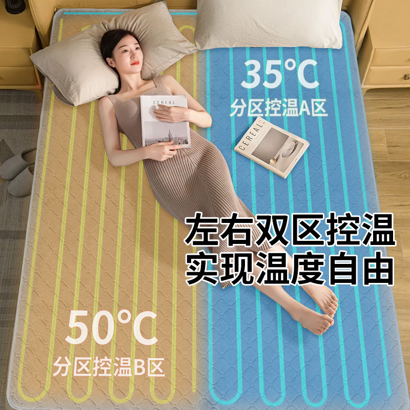 新款长毛绒电热毯恒温智能双人双控循环电热毯家用学生适用款款式|undefined