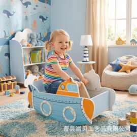 跨境摇摇船玩具木制过家家小船长玩具宝宝跷跷板游戏锻炼平衡玩具