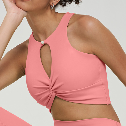 European and American new style kink design hollow top women's sports beauty back vest Pilates fitness yoga underwear wholesale