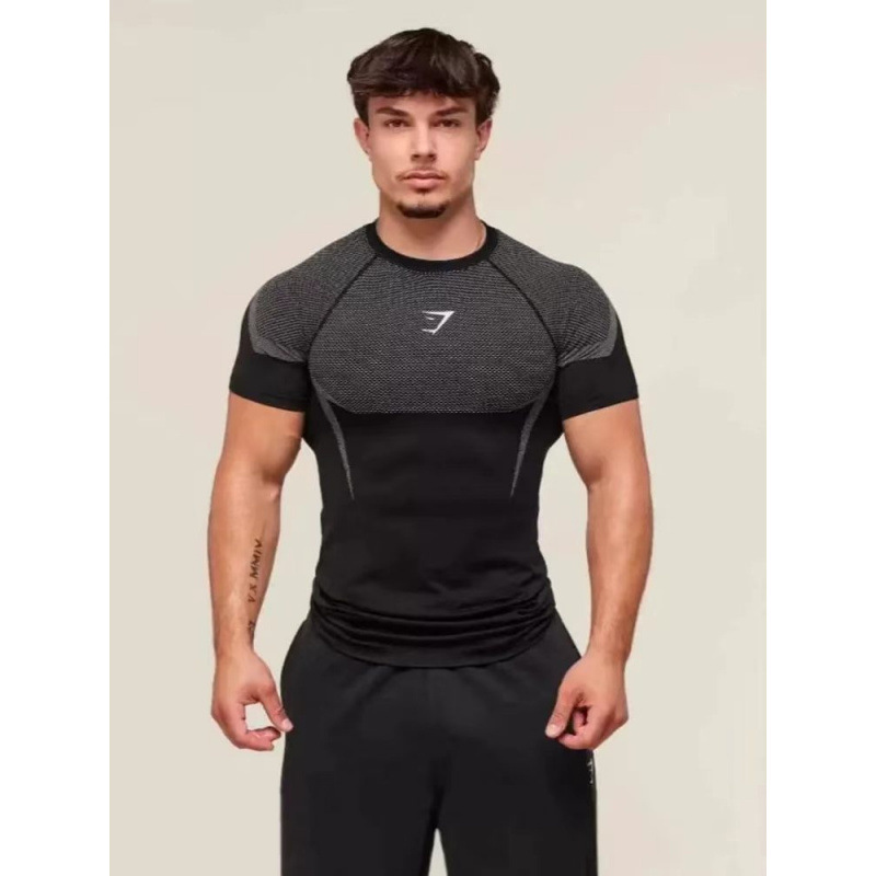 Unisex Quick-Drying Fitness T-Shirt - High-Stretch Muscle-Defining Slim-Fit Training Shirt for Gym Workouts