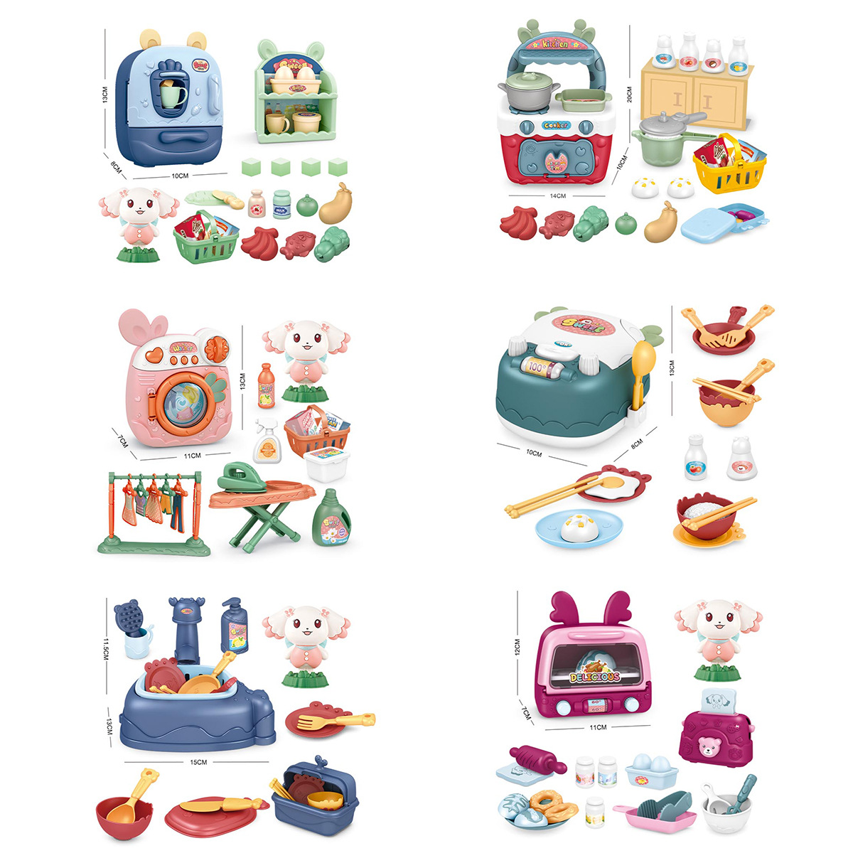 Foreign trade children's house simulation dishwashing basin electric cooker stove kitchen appliances toy set factory direct sales