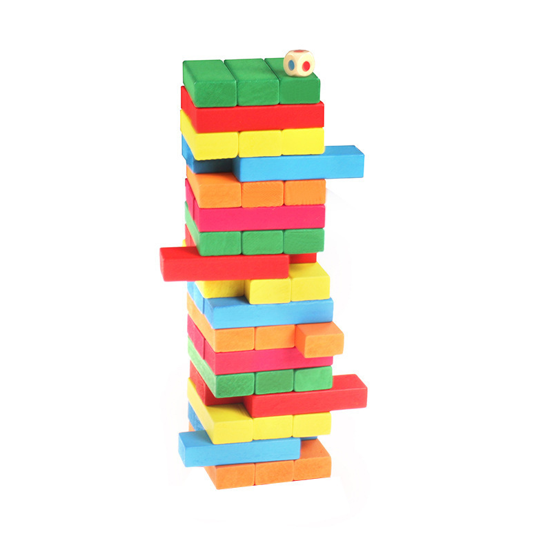 Pila de madera para niños Pila de alto equilibrio Puzzle Pila de madera Pila Pila de madera Dibuja bloques de construcción Balance Juegos de mesa Juguetes