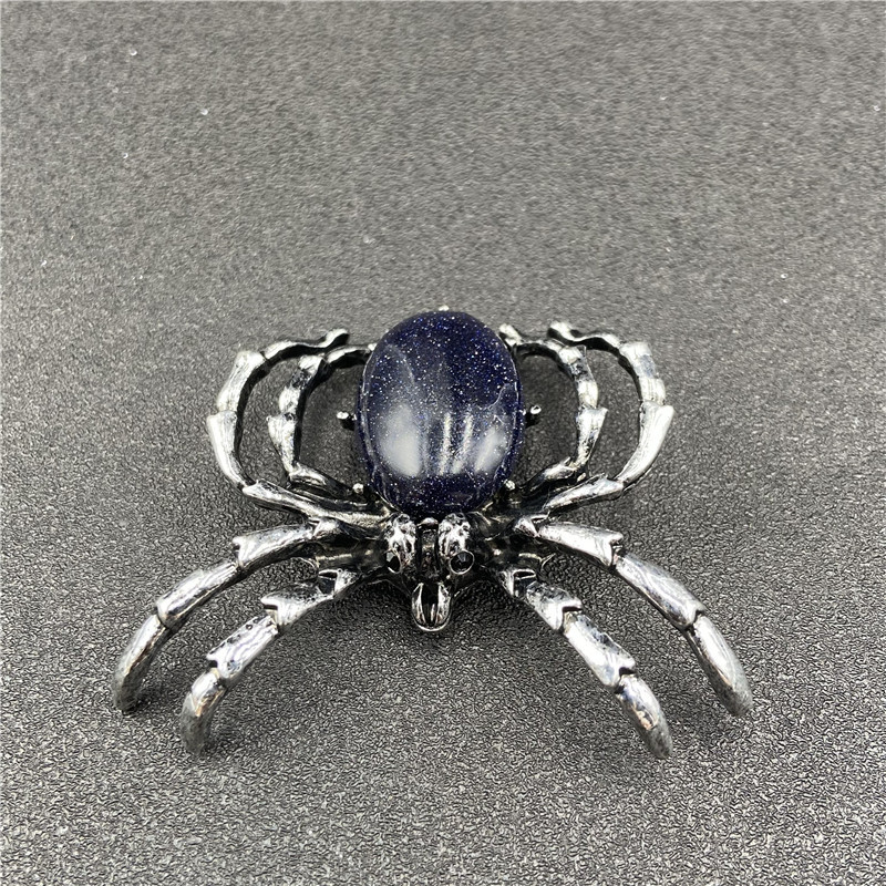 Gem Inlaid Spider Multicolor Pendant Brooch Dual-purpose Necklace Brooch Diy Accessories display picture 9