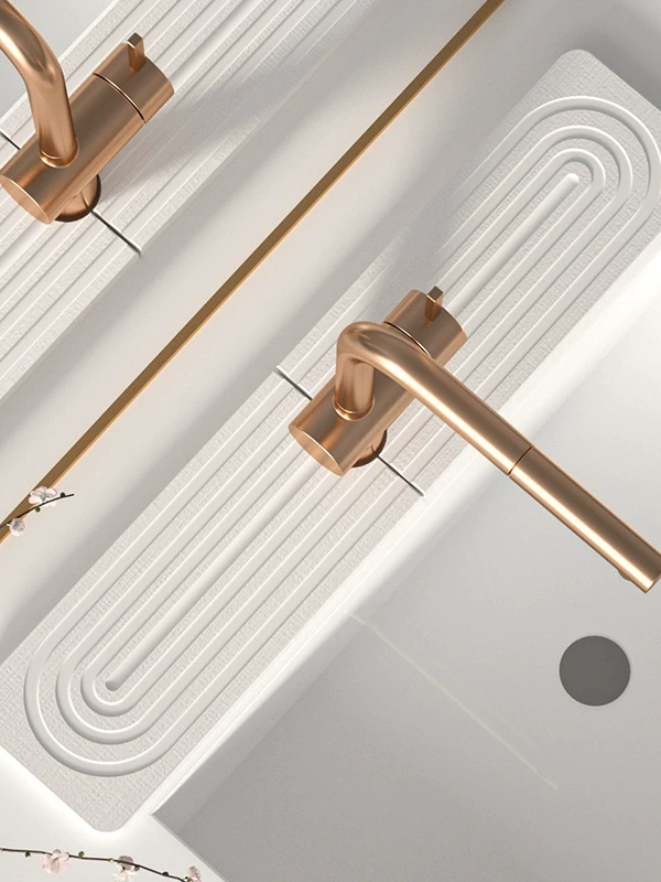 Faucet Rack Mat Diatom Mud Water-Absorbent Quick-Drying Hard Mat Kitchen Sink Bathroom Sink Hand Washing Storage Mat