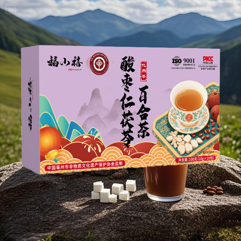 Fuxiaoxi Jujube Kernel, Poria and Lily Tea, Late Night Tea 10 Packs/Box, Mother and Baby Community Group Purchase, Wholesale and Delivery