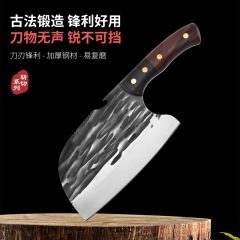 不鏽鋼鋒利菜刀雙檀木柄切肉刀肉檔宰魚頭刀廚房刀具