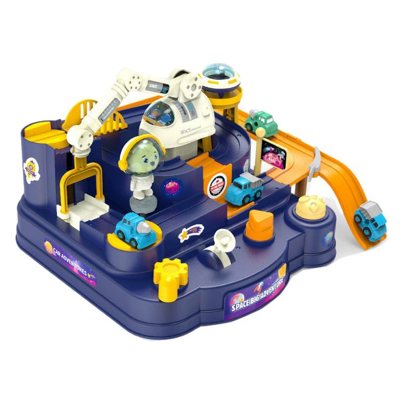 Детский автомобиль, приключенческий космический тематический костюм, образовательный зазор для мальчиков, игрушечный автомобиль с раздвижной дорожкой